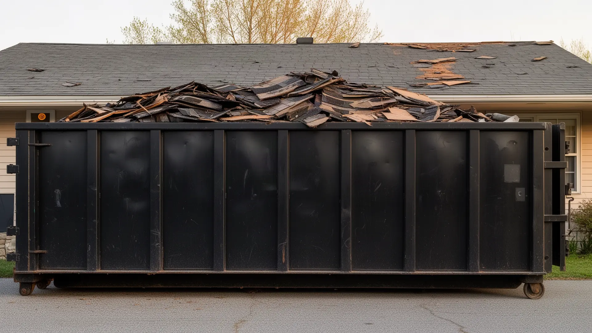 Roll-off dumpster from Prairie Lake Dumpster Rental in St. Louis, MO